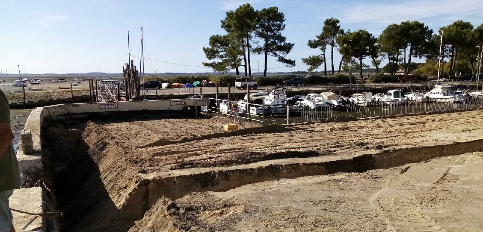 des travaux au port de plaisance suite au 5 octobre&nbsp;2023